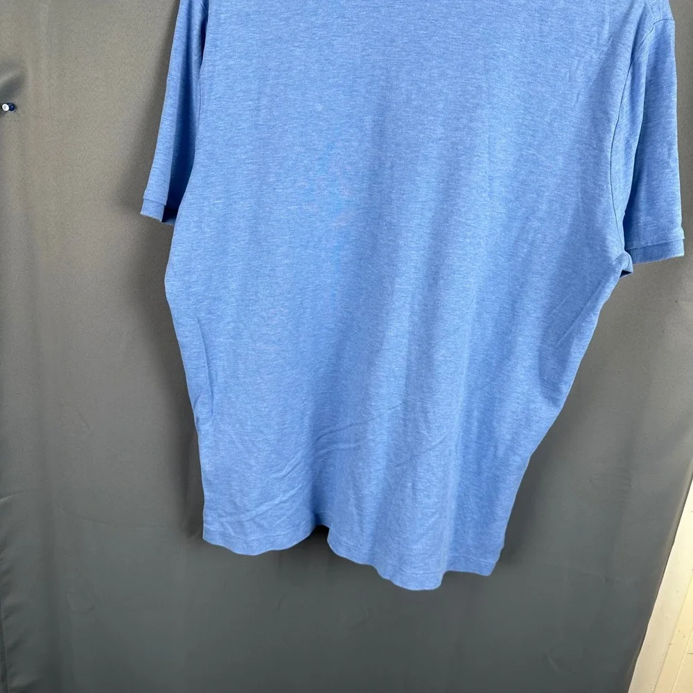 Polo Ralph Lauren Mens Large Blue Heather Classic Fit Short Sleeve Polo Shirt